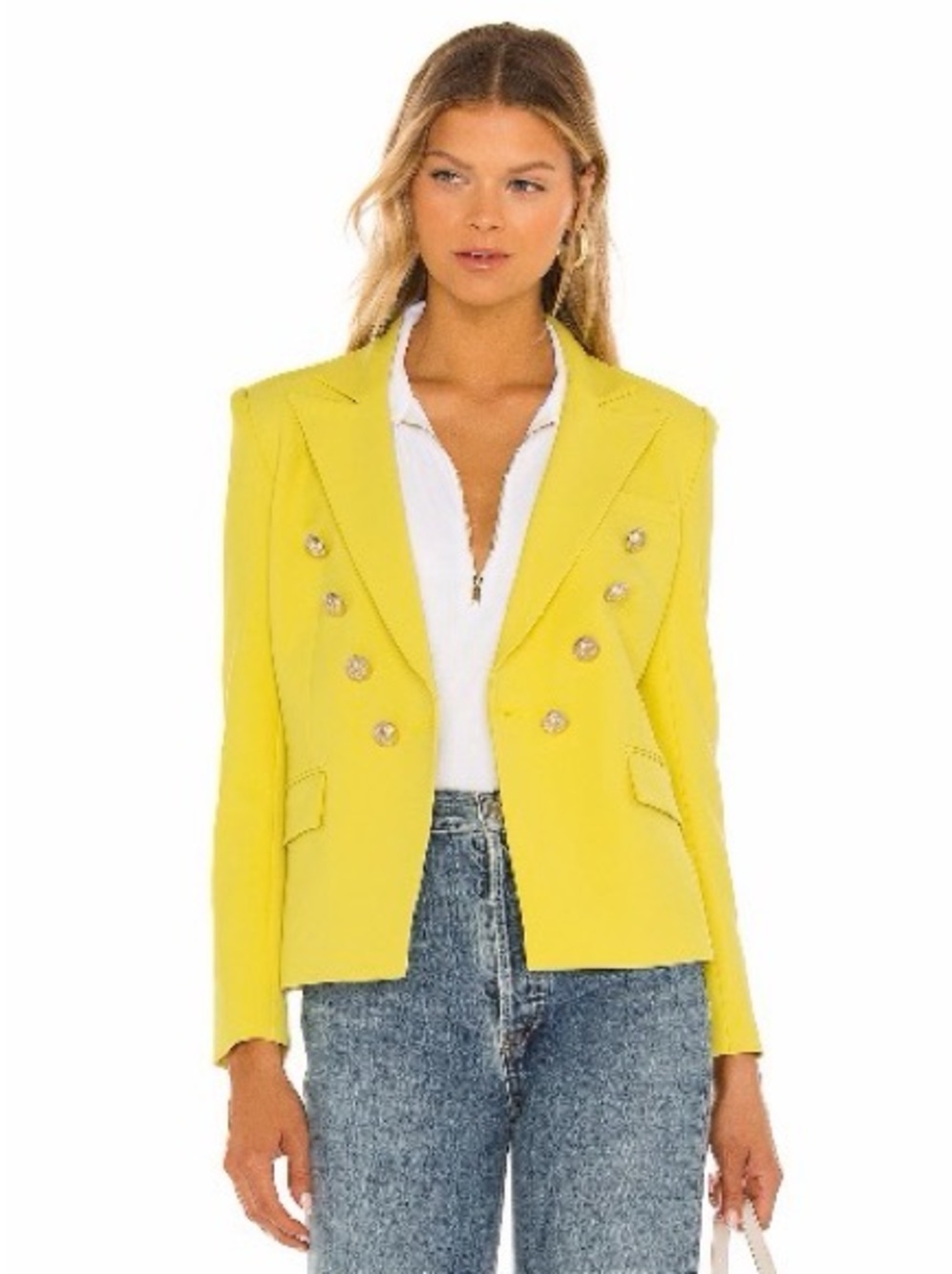 Generation Love Delilah Crepe Blazer Yellow | Size S | Excellent Condition